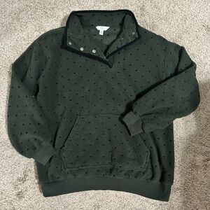 Hunter Green w/Black Polka Dot Pullover